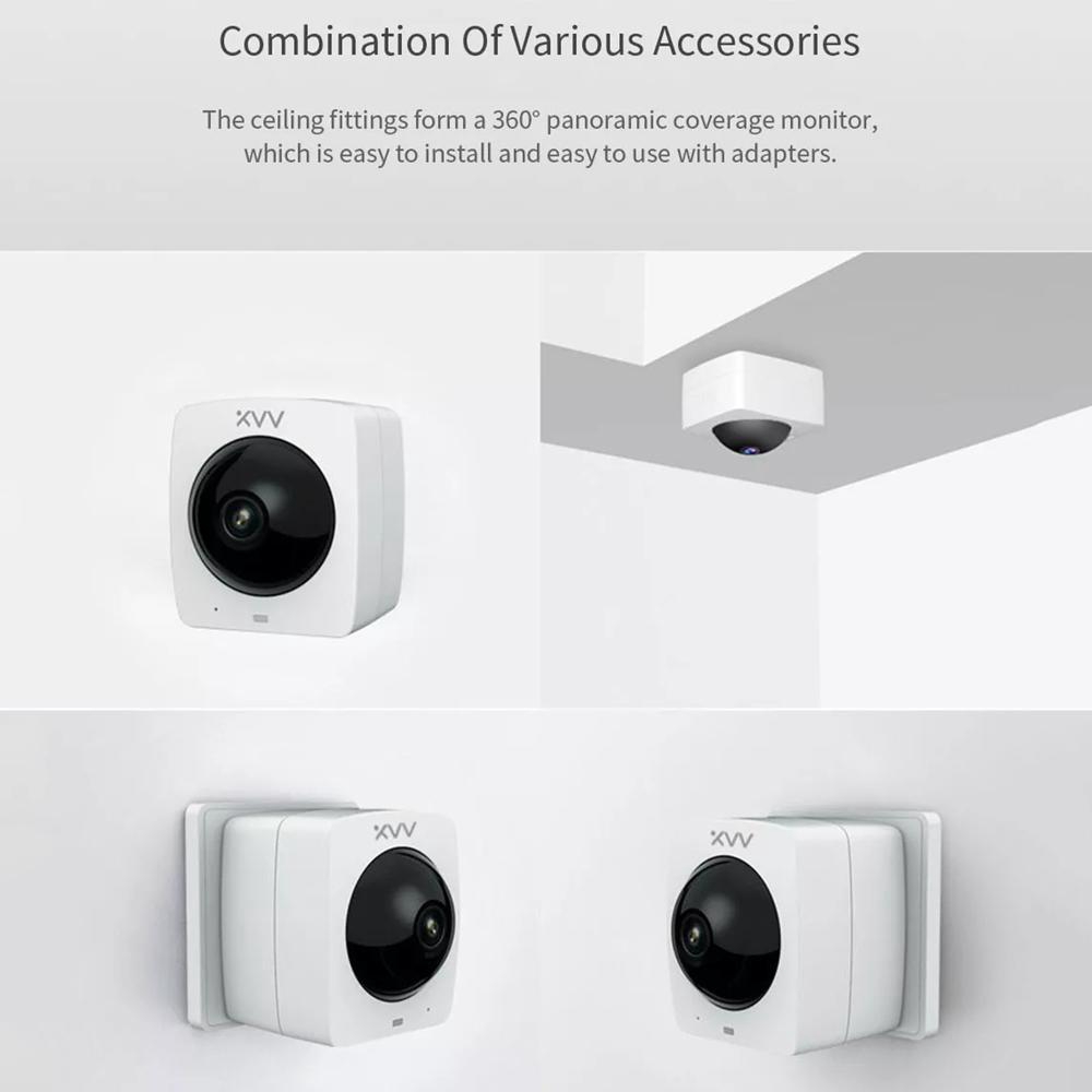 Xiaomi Xiaovv - Toàn cảnh 360 độ - MIHOME APP HD 1080P Rotate Outdoor Wterproof Wireless PTZ IP Camera CCTV WIFI Home Security Surveillance Camera CCTV Infrared Night Vision Two-Way Audio Motion Detection Alarm