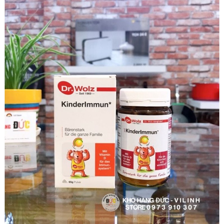 [Bill Đức] Men vi sinh kết hợp sữa non và các vitamin KINDERIMMUN-DR.WOLZ 65g