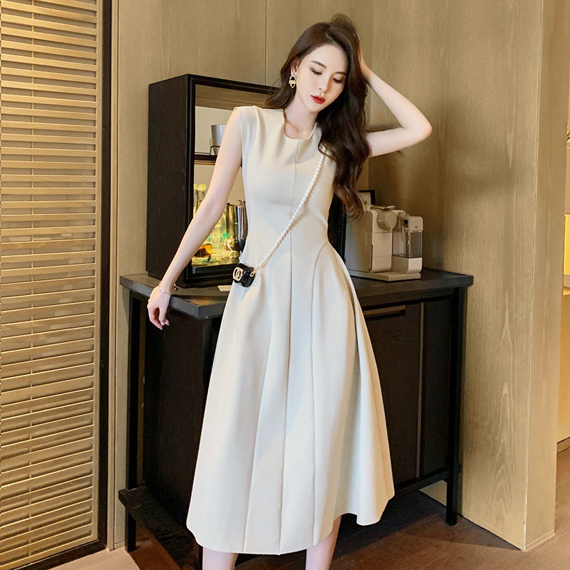 ZYHT Đầm Chữ A Không Tay Cổ Tròn Thời Trang Dành Cho Nữ váy dạ hội 5138