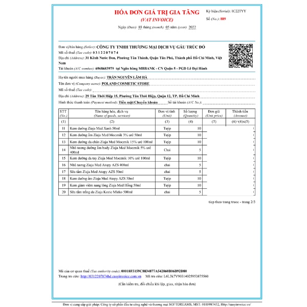 Kem dưỡng ẩm Ziaja Med Atopy AZS 50ml chăm sóc & dưỡng ẩm, làm dịu da nhạy cảm, khô, chàm, viêm cơ địa