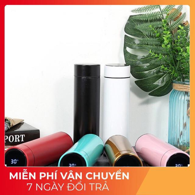 Bình giữ nhiệt 500ml có màn hình hiển thị nhiệt độ-giữ nước nóng,lạnh - pin năng lượng mặt trời