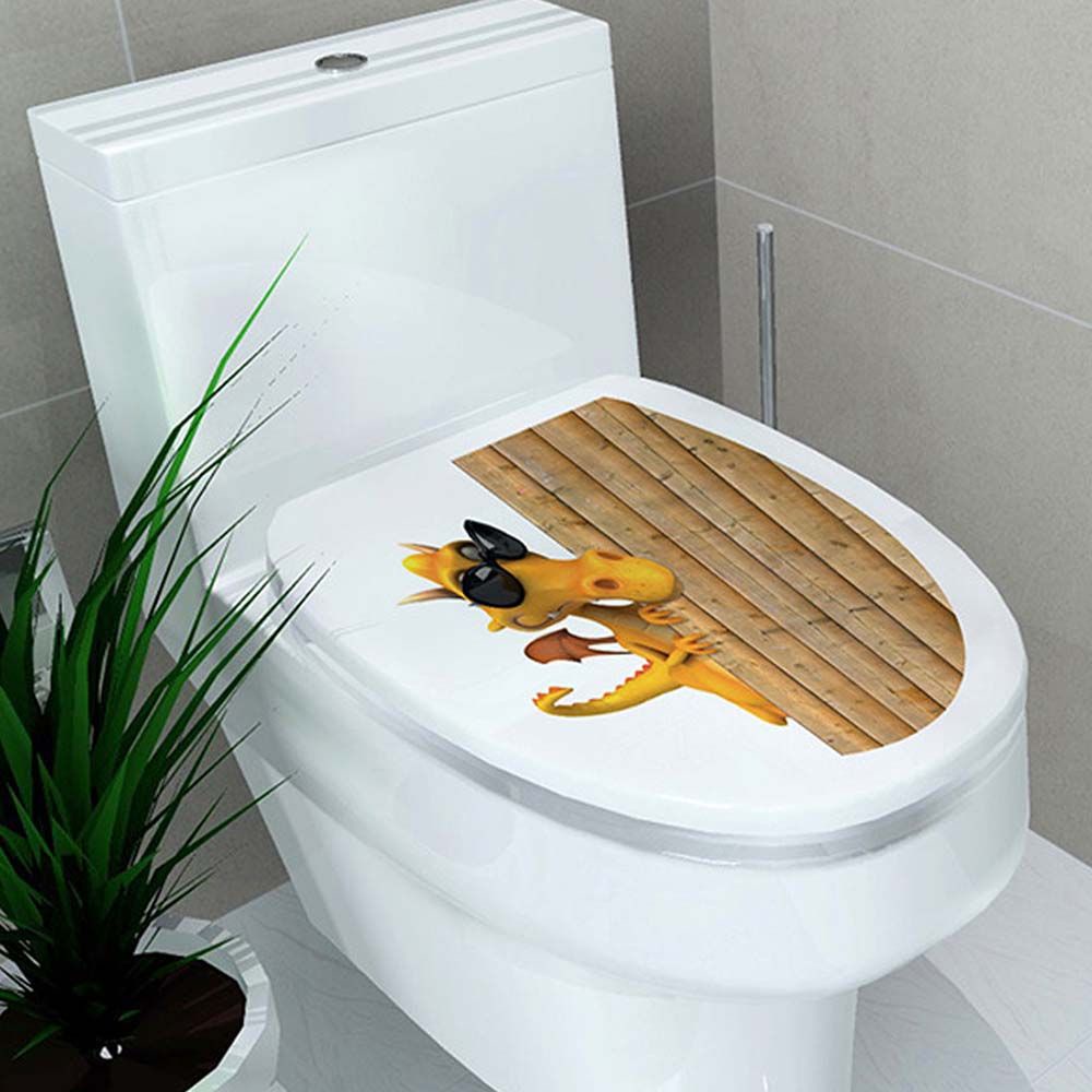 Miếng dán trang trí nắp bồn cầu bằng vinyl chống thấm nước 32*39cm