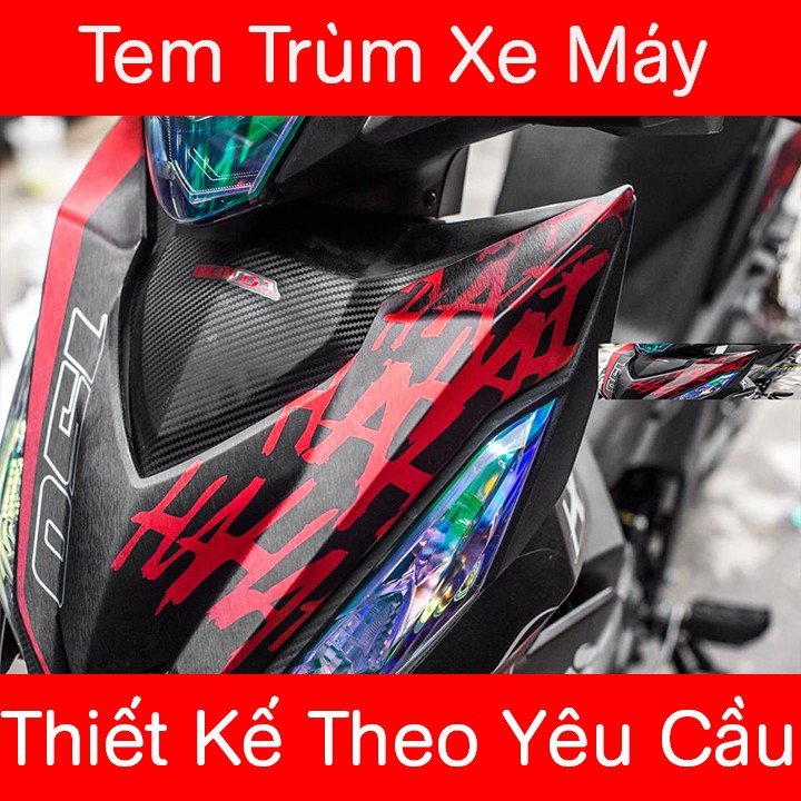 Tem Trùm Winner Đầu Lâu Đen Nhám Đỏ