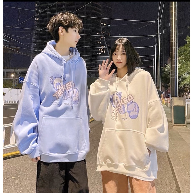 Áo Nỉ Bông HOODIE-SWEATER Gấu TIKKEO Tay Dài