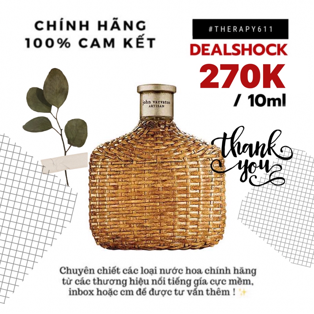 [𝗦𝗔𝗟𝗘]..::✨Nước hoa dùng thử John Varvatos Artisan 5ml/10ml/20ml✨::..