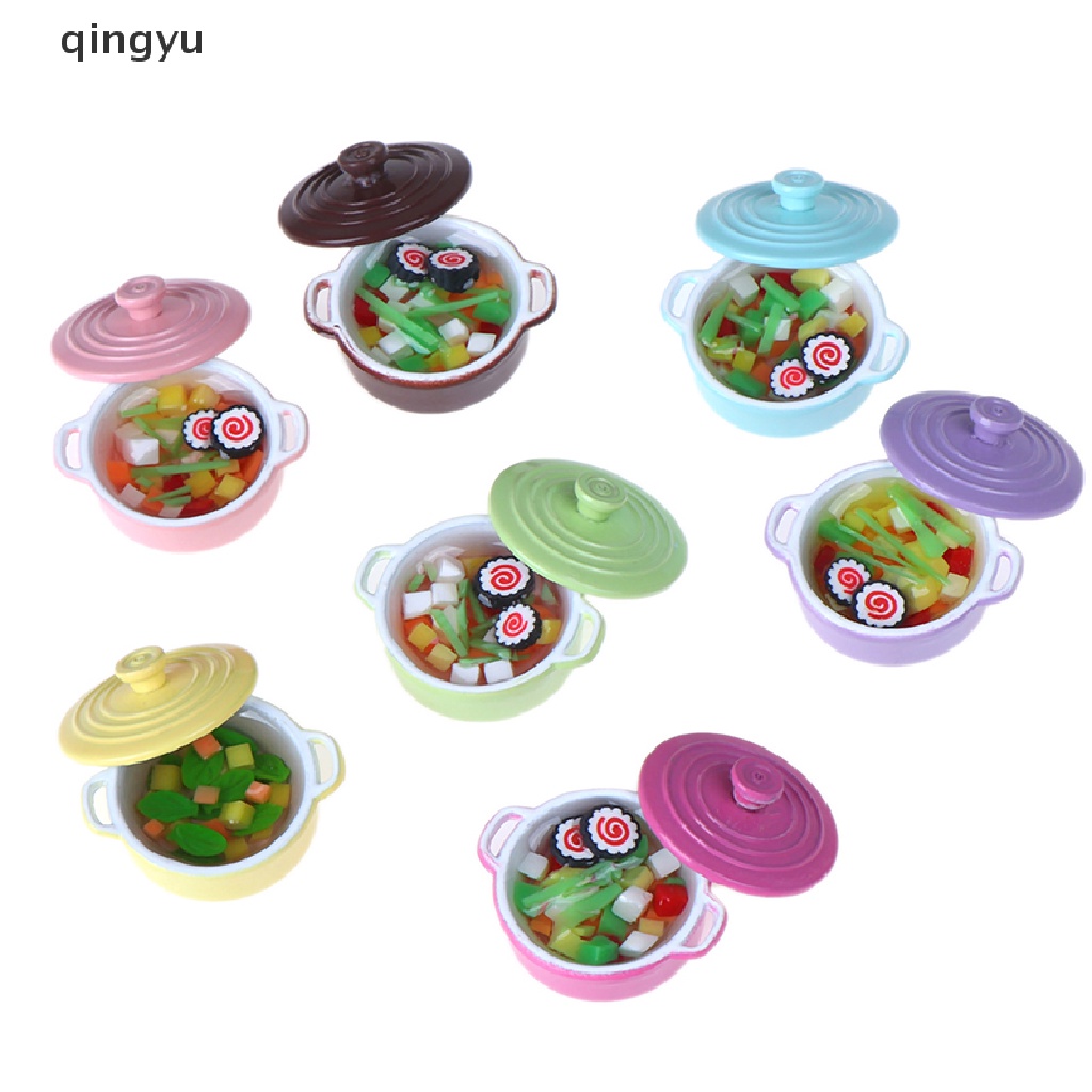 Nồi Nấu Súp Mini Màu Sắc Xinh Xắn 1: 12 Trang Trí Nhà Búp Bê