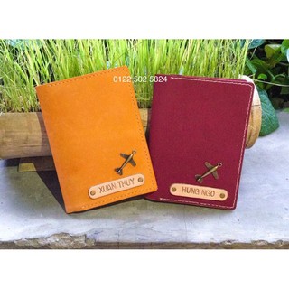 Passport cover - ví hộ chiếu khắc tên