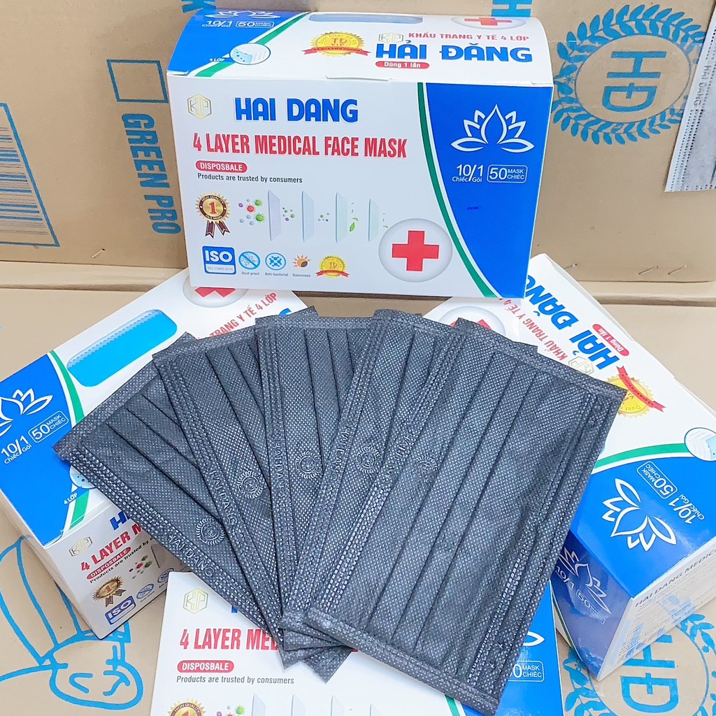 Khẩu trang y tế 4 lớp - Hộp 50 chiếc - Hàng công ty đủ tiêu chuẩn | BigBuy360 - bigbuy360.vn