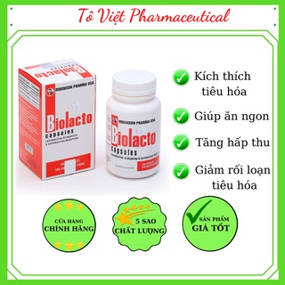 BIOLACTO - Viên uống bổ sung men tiêu hóa,vi sinh, giúp ăn ngon, giảm đầy bụng, khó tiêu, táo bón (100 viên)