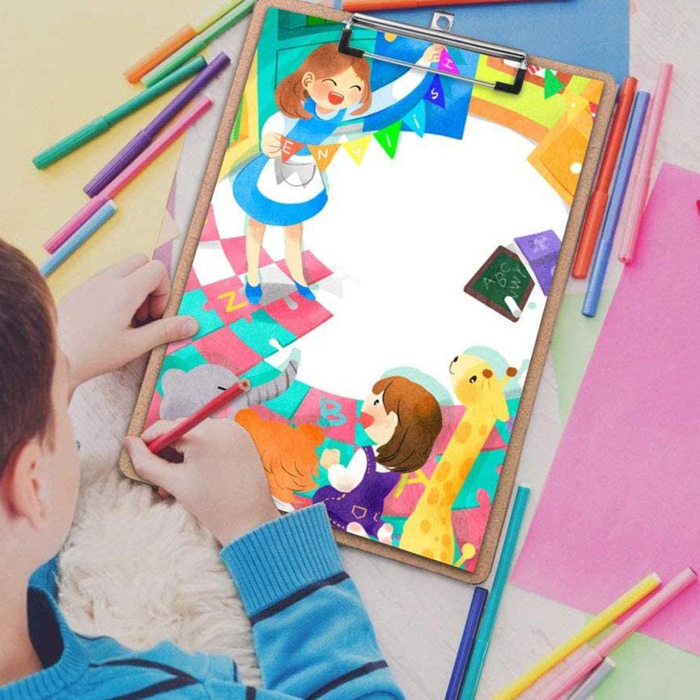 Bảng Kẹp Giấy Kích Thước Có Lỗ Treo Dùng Vẽ Tranh Tiện Dụng