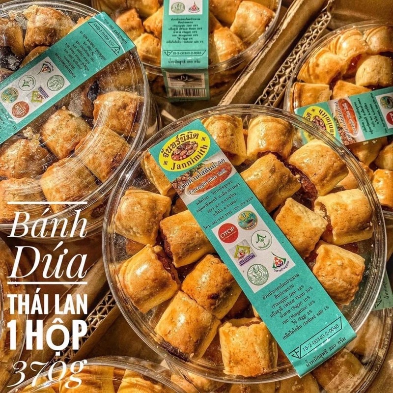 BÁNH CUỘN DỨA/ KHÓM/THƠM THÁI LAN Jannimith HỘP 280G