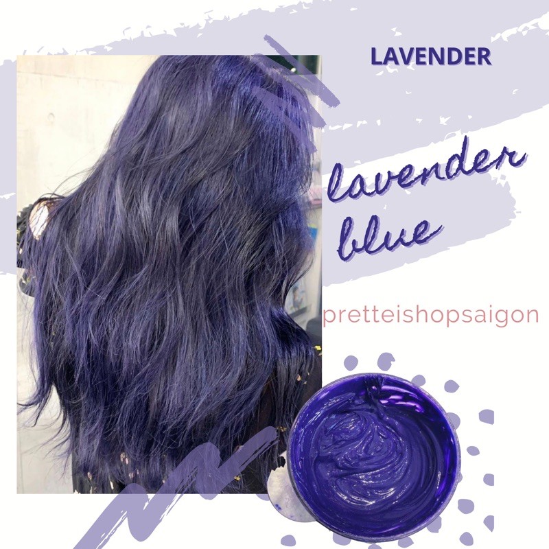 [kèm Trợ Nhuộm+Ủ tóc] Kem Nhuộm Tóc Màu LAVENDER BLUE - Tím Xanh