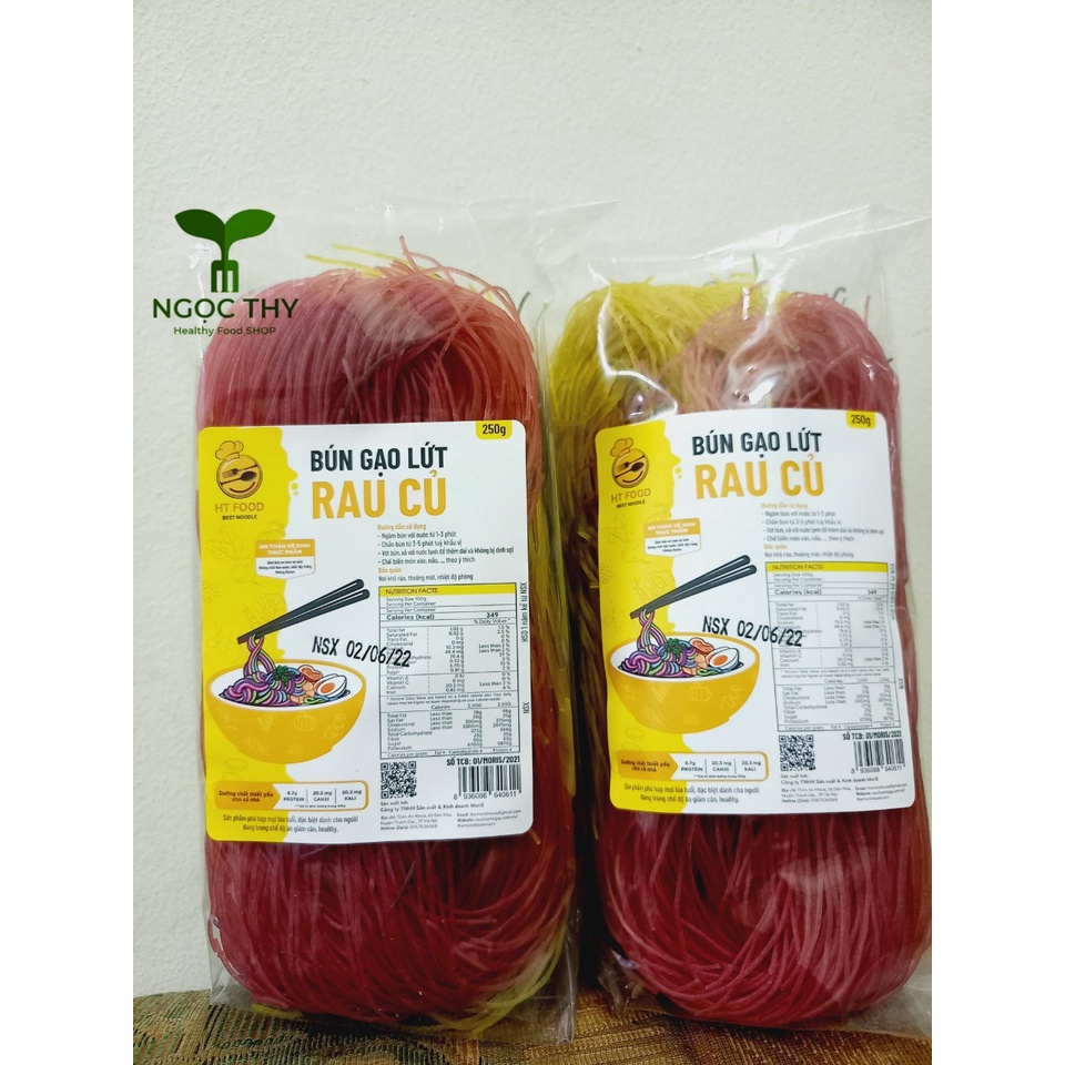 Bún gạo lứt rau củ ngũ sắc, Mì 5 loại rau củ ăn eatclean giảm cân