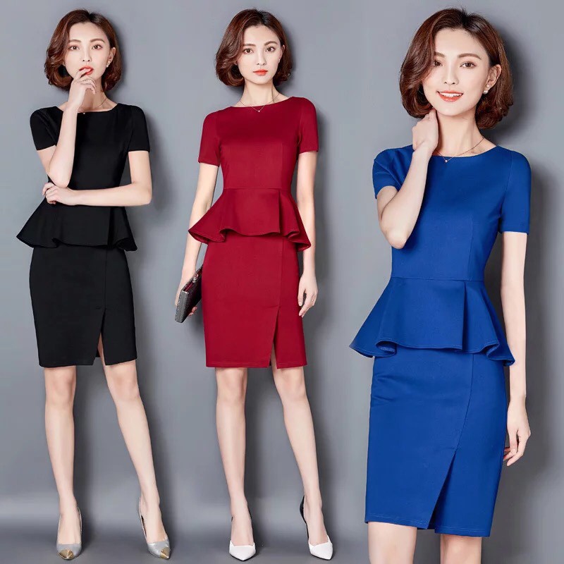 DRESS239-ĐẦM PEPLUM CÔNG SỞ CAO CẤP S-6XL