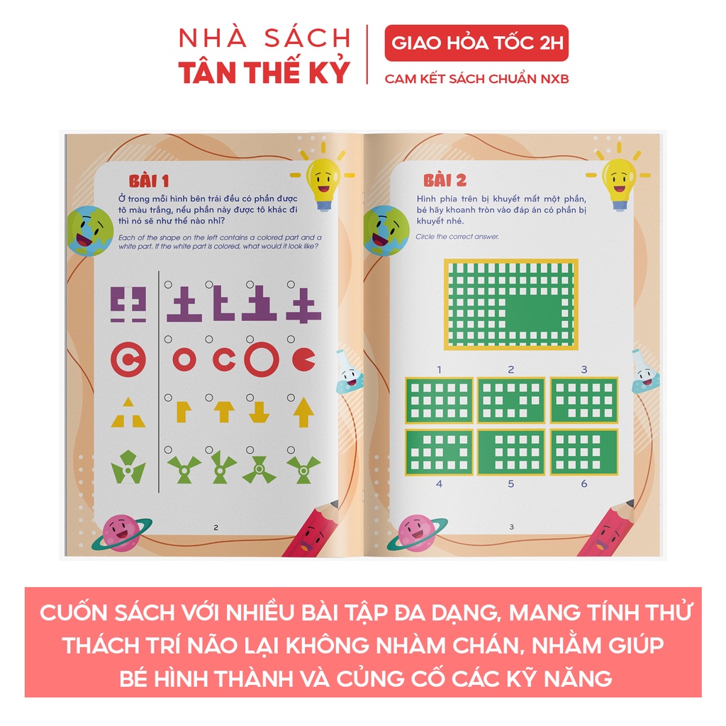Sách - IQ vượt trội nhiều chủ đề song ngữ Việt Anh phát triển trí tuệ cho bé (Bộ 8 quyển)