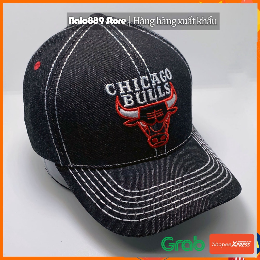 Mũ lưỡi trai nam thể thao muc bò Chicago bull hàng hiệu cao cấp - form chuẩn [HÀNG LOẠI 1]
