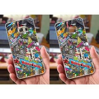 Ốp lưng Samsung S6 Edge Plus (dẻo viền trắng trong) - Brands