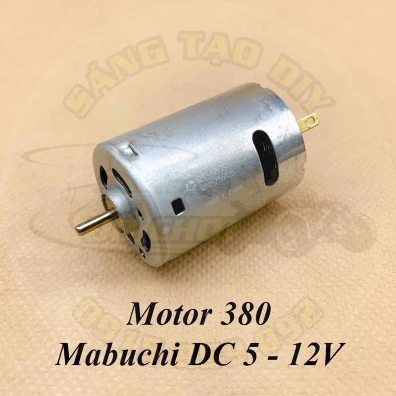 Motor 380 Mabuchi DC 5 - 12V. Động cơ 380 mô-men xoắn cao, tốc độ cao 36000rpm