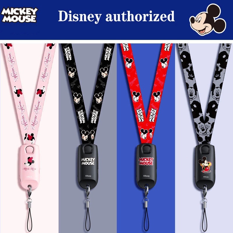 Disney Mickey Mouse Lanyard 3 Trong 1 Dây Cáp Sạc Nhanh 3 đầu Micro USB Type C Sạc Nhanh Cáp
