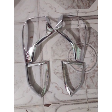 Ốp viền đèn pha, hậu xe Hyundai I10 2017 - 2020 - Sedan, mạ crom cao cấp, sáng bóng