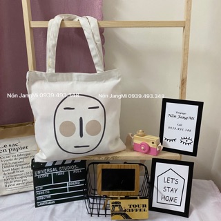 Túi Tote Vải Canvas Mặt Đổi Màu