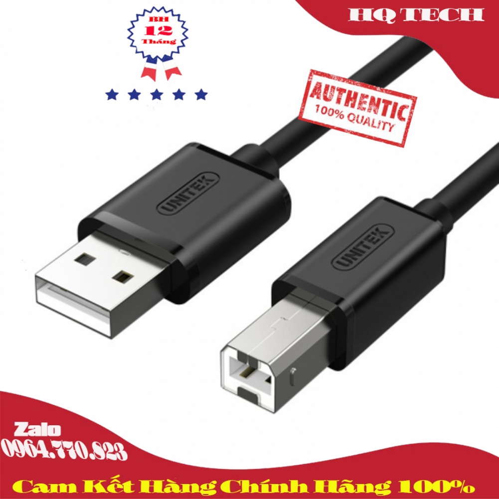 CÁP MÁY IN TỐC ĐỘ CAO 480Mbps USB 2.0 DÀI 5 MÉT HÀNG CHÍNH HÃNG UNITEK YC421