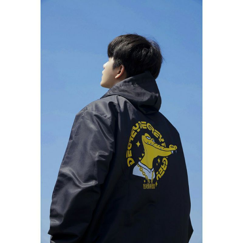 Áo khoác dù Derey Bé Xoài Jacket nam nữ unisex form rộng có dây kéo chống nắng tốt | BigBuy360 - bigbuy360.vn
