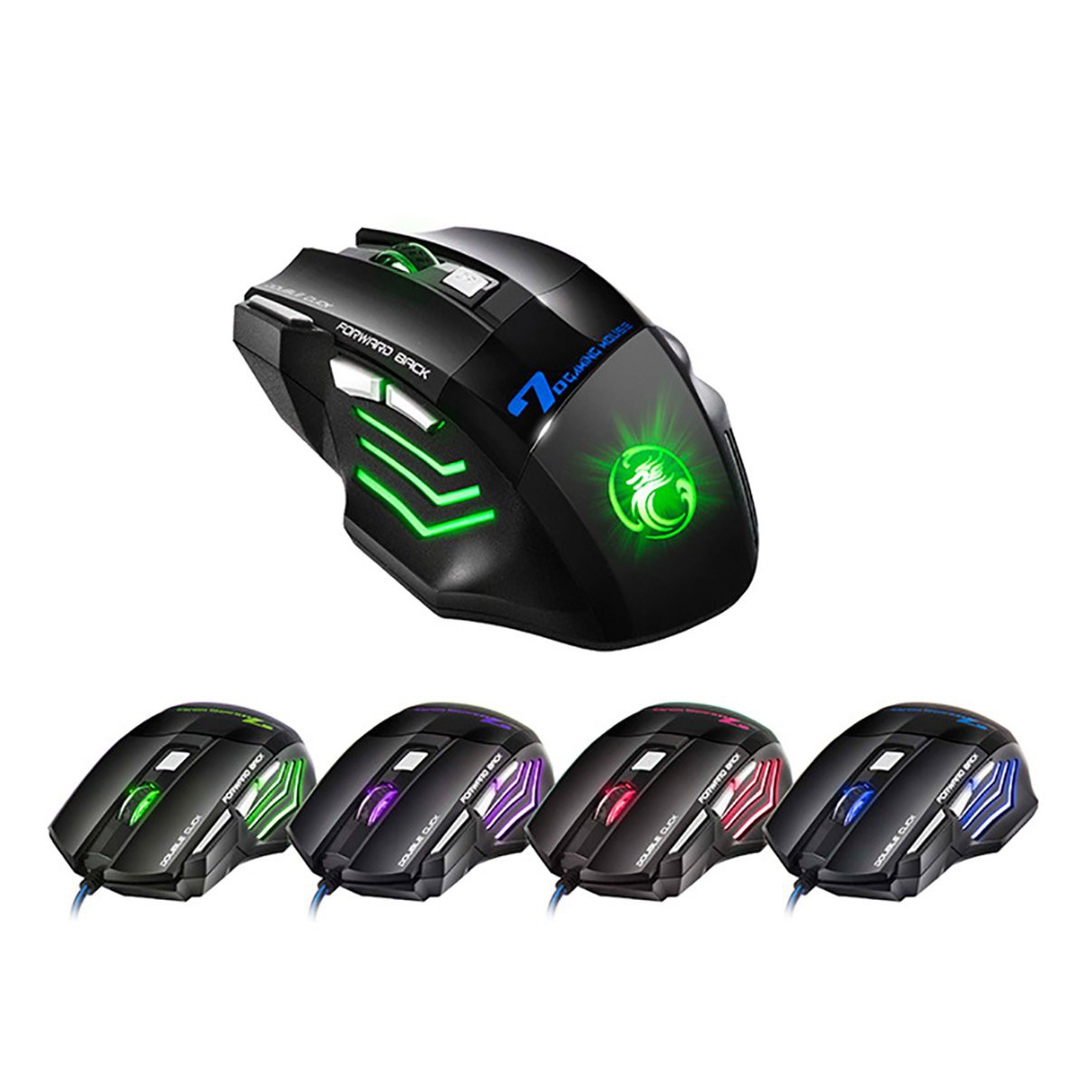 X7 Wired Gaming Mouse USB Optical Computer Mouse 7 Buttons Gamer Mouse