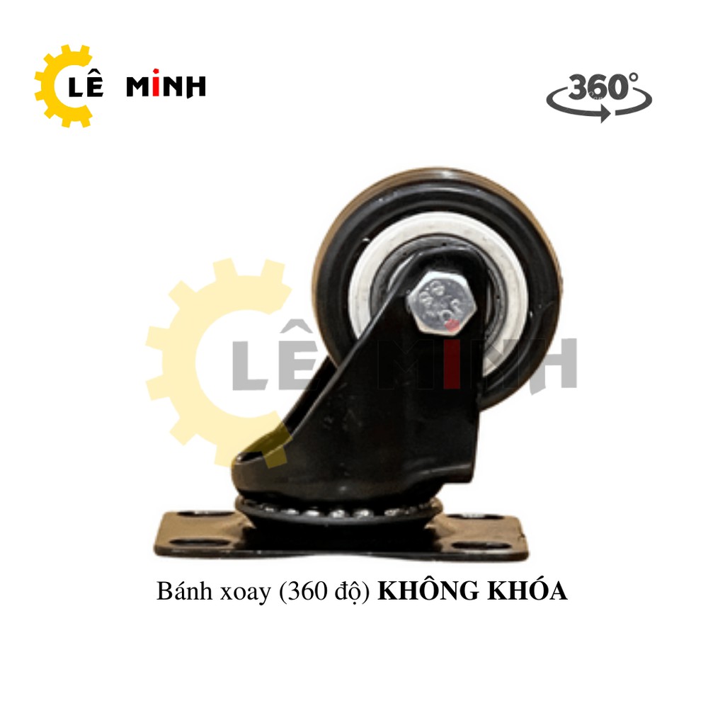 Bộ 4 Bánh Xe Đẩy Hàng Mini Loại Tốt - 4cm, 5cm - Có khóa Chống Trượt