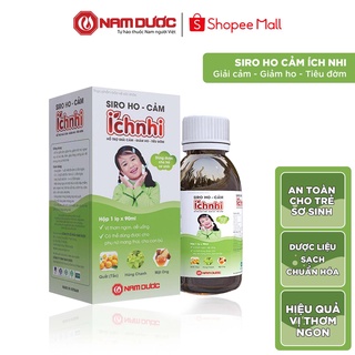 Siro ho cảm Ích Nhi chai 90ml hỗ trợ giải cảm, giảm ho, sổ mũi, tiêu đờm