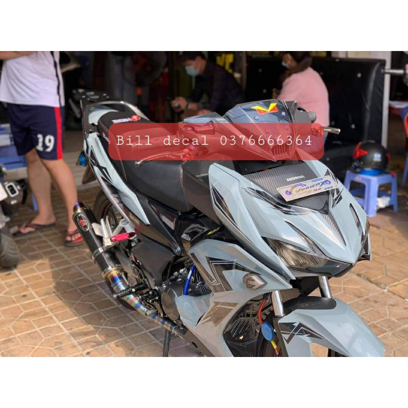 tem rời winner x xám đen mẫu tem xe mới, tem xe đẹp, tem xe chất lượng