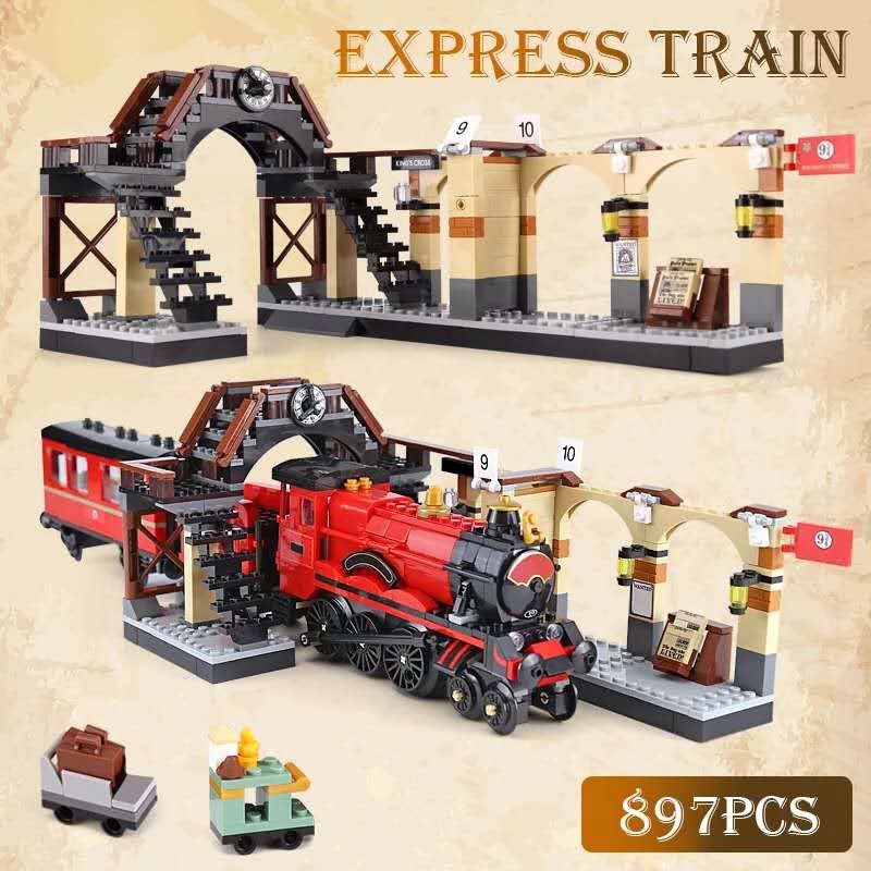 LLắp ghép Mô hình 16055 Harry tàu lửaTại Học Viện Hogwarts 19035 Quà Cho Các Bé Trai