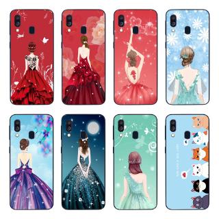 Ốp điện thoại TPU mềm họa tiết cô gái hoạt hình dễ thương cho Samsung Galaxy A9/A8 Star/A9/A7 2018/A9S/A8S/A6S/A750