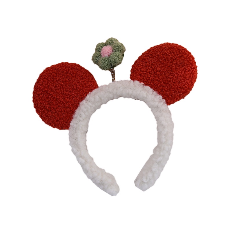 Băng Đô Rửa Mặt Trang Điểm Bằng Vải Bông Họa Tiết Hoa Mickey Dễ Thương Phong Cách Hàn Quốc Dành Cho Người Lớn