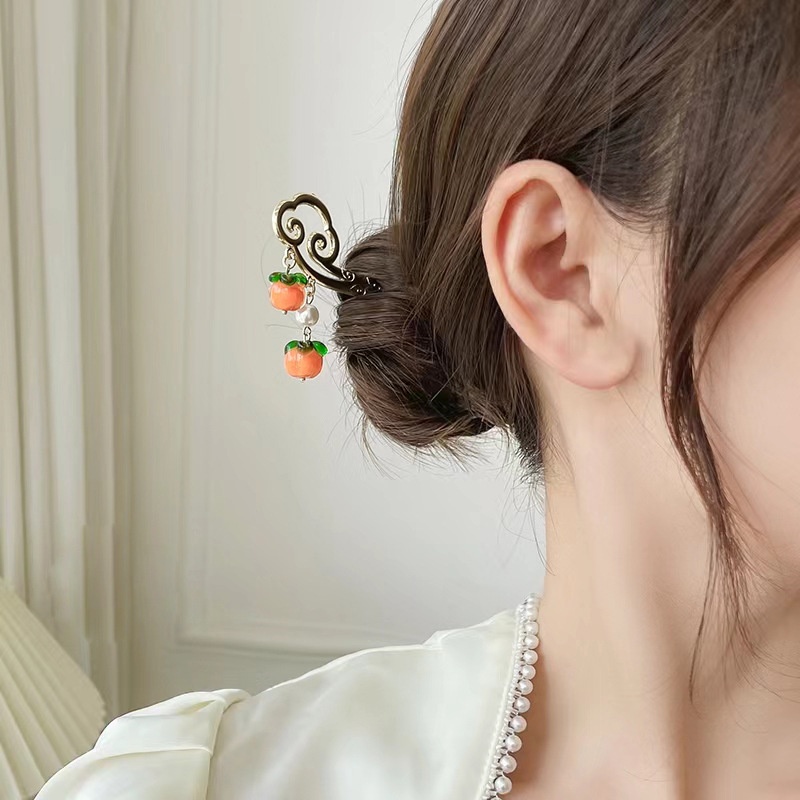 Kẹp Tóc Kim Loại Hình Đám Mây Đính Ngọc Trai Thời Trang Hàn Quốc