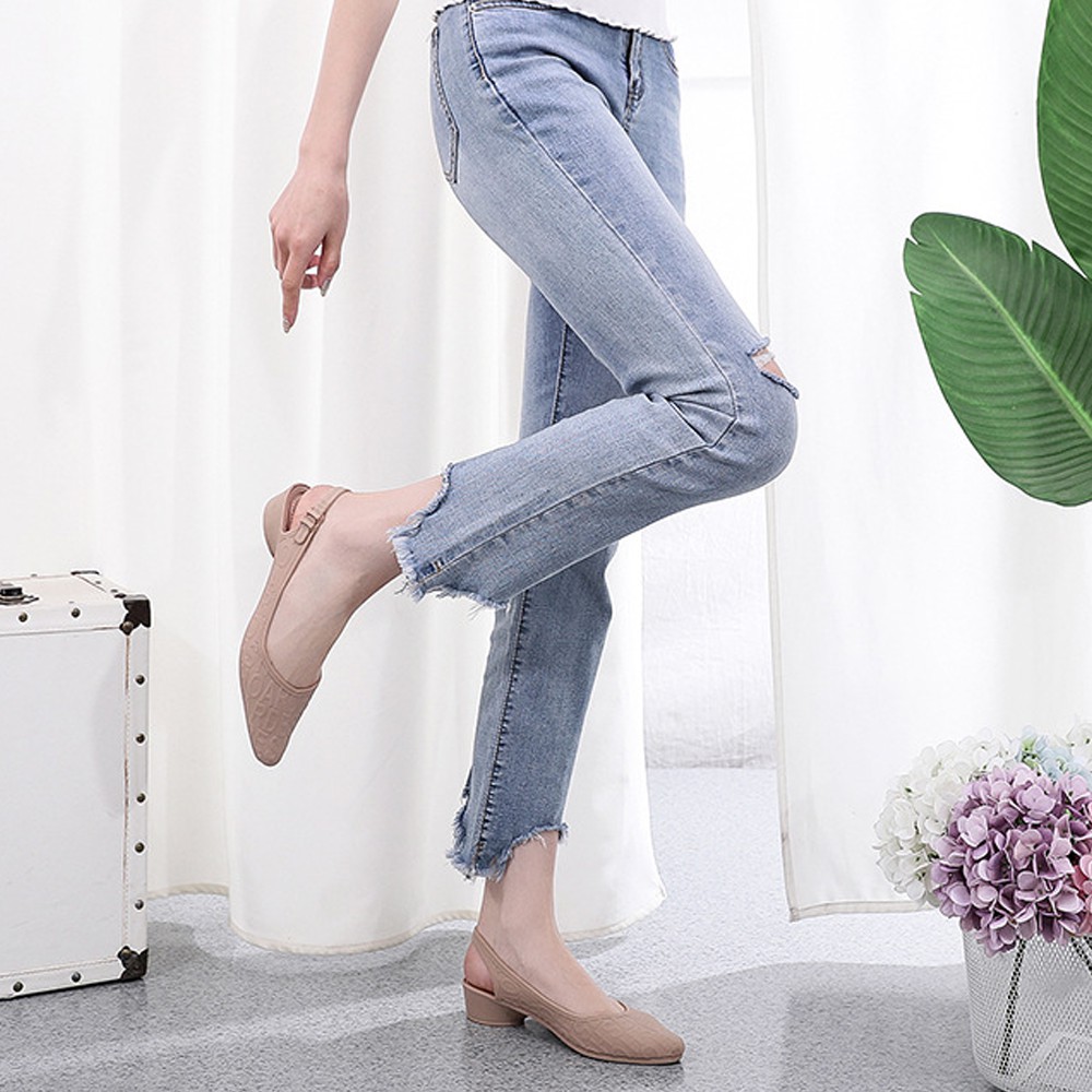 Sandal nữ đi mưa Alina cao 3.5p thời trang mới nhất Validep03 V289