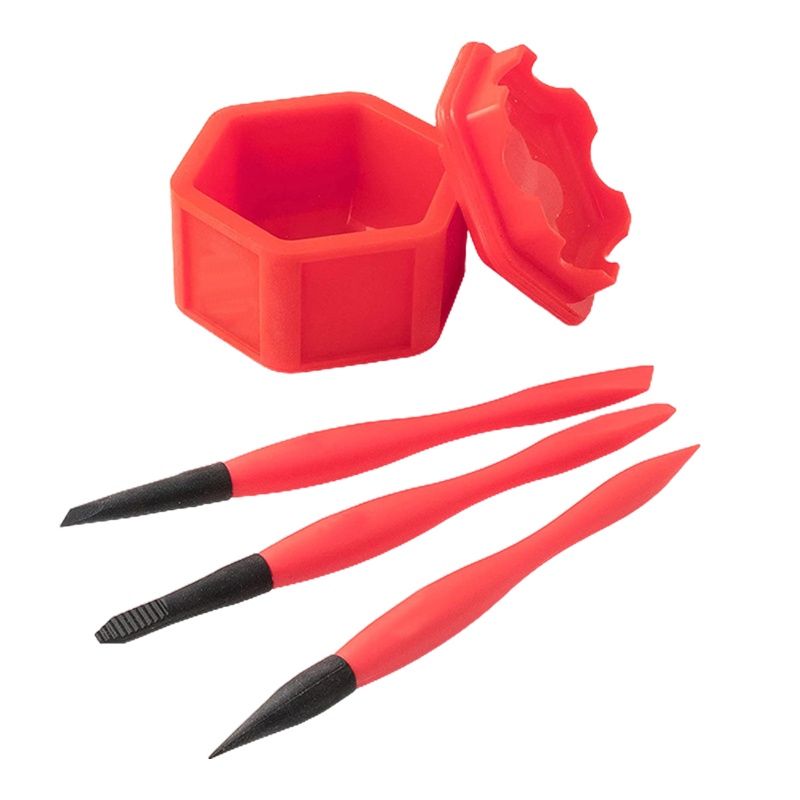 Set 4 Cọ Silicone Làm Mộc Chuyên Dụng
