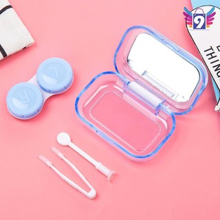 Khay đựng lens gương áp tròng nhựa PVC nhỏ gọn có bộ dụng cụ hỗ trợ đeo lens KL01 - zonzuly