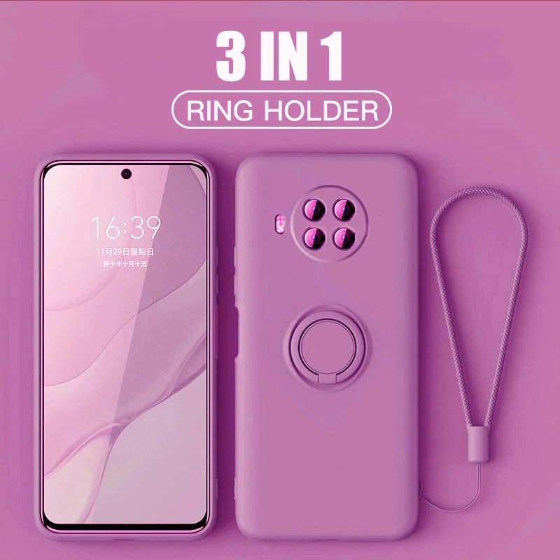 Ốp Điện Thoại Silicon Mềm Dẻo Kèm Nhẫn Đỡ Cho Samsung Galaxy A31 A22 A12 A21S M51 M31S S21 FE Plus Ultra 4G 5G