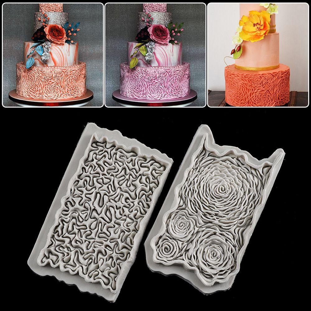 Khuôn Silicone Làm Bánh Hình Hoa Hồng Xếp Ly