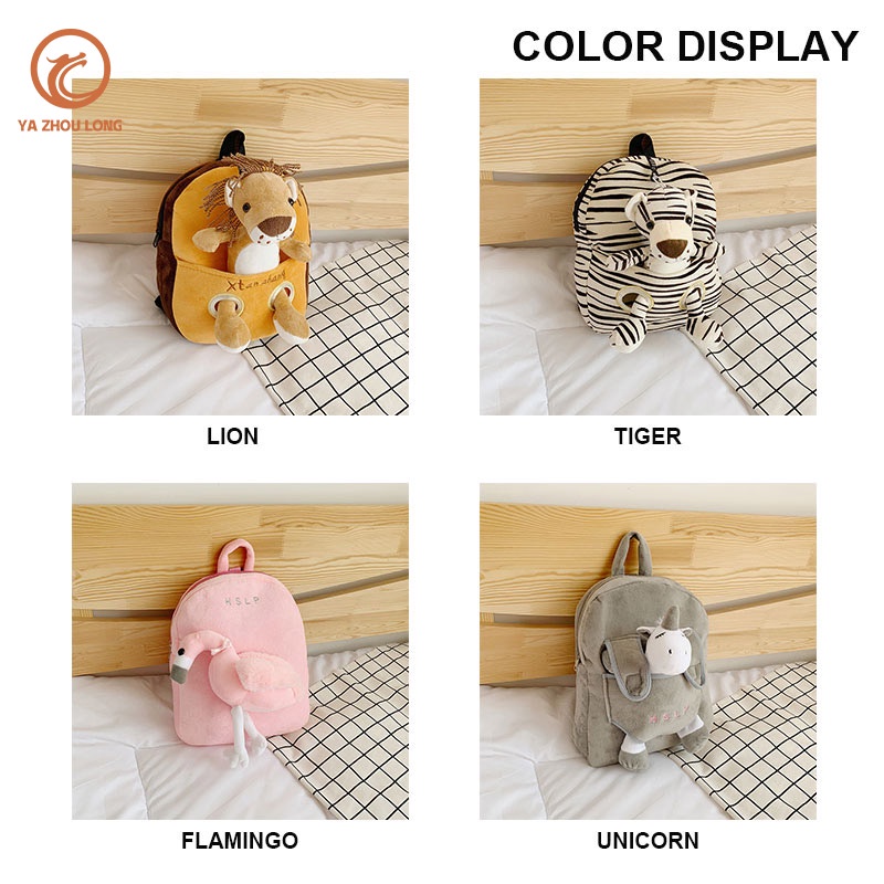 YA ZHOU LONG  Ba Lô Đi Học Chống Thất Lạc Họa Tiết Hoạt Hình Sáng Tạo Đáng Yêu Cho Bé Ba Lô Mẫu Giáo