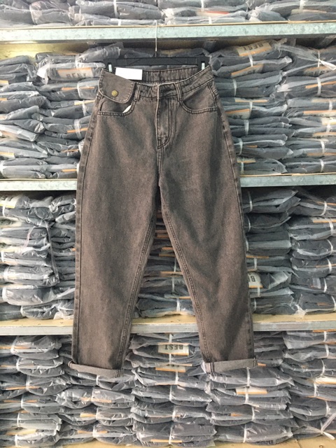 Quần jean baggy nữ cao cấp nắp túi kiểu, kèm hình và video thật | BigBuy360 - bigbuy360.vn