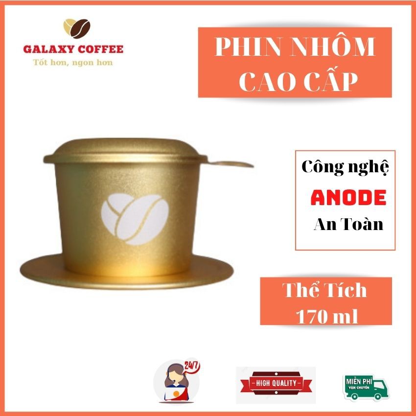 Phin Pha Cà Phê Nhôm Cao Cấp Công Nghệ ANODE 25g, Phin cafe màu, GALAXY COFFEE PHINN1, Tặng 20k Phí VC