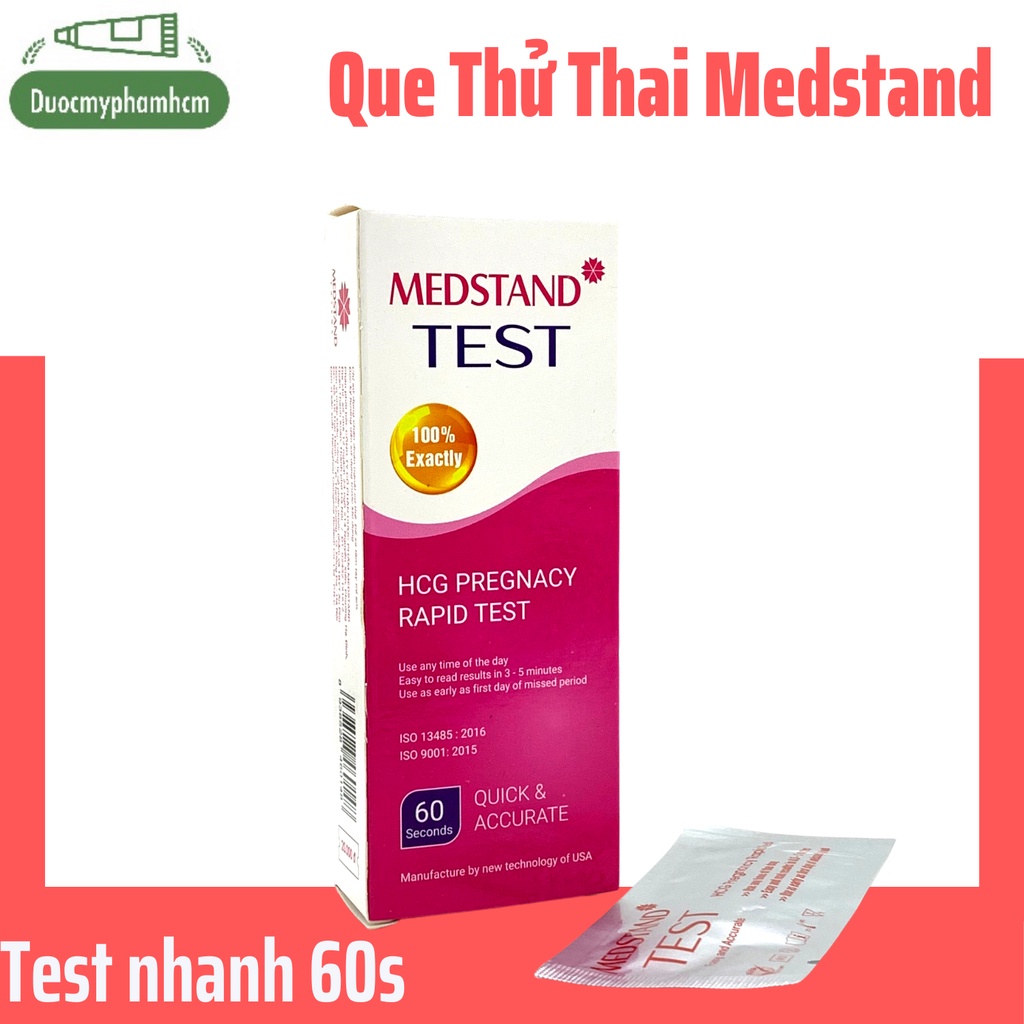 Que thử thai medstand - chính xác cao- kết quả nhanh - có che tên sản phẩm - ảnh sản phẩm 1