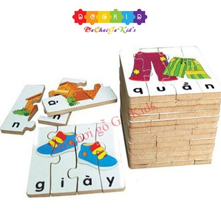 Đồ chơi gỗ - Ghép hình học chữ tiếng việt  winwintoys