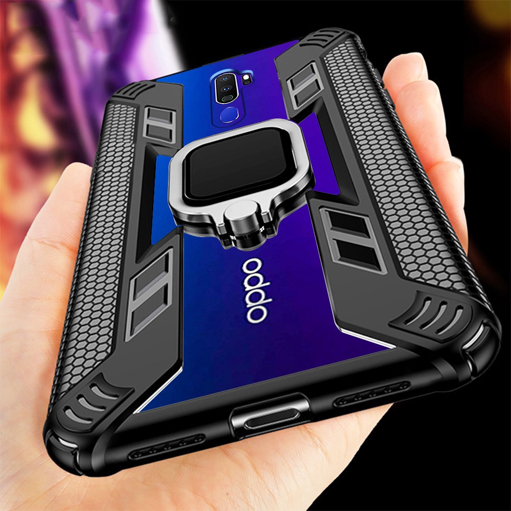 Ốp Điện Thoại Trong Suốt Phối Giá Đỡ Nhẫn Từ Tính Cho OPPO F11 Pro Reno OPPO Find X2 NEO Lite Reno 3 Pro