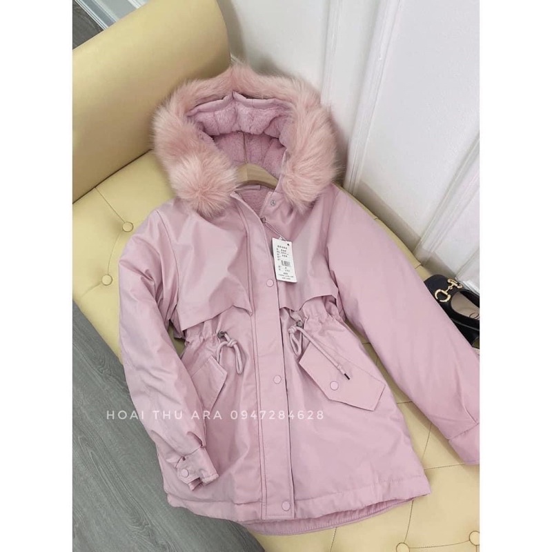 MÀU HỒNG ÁO PARKA LÓT LÔNG