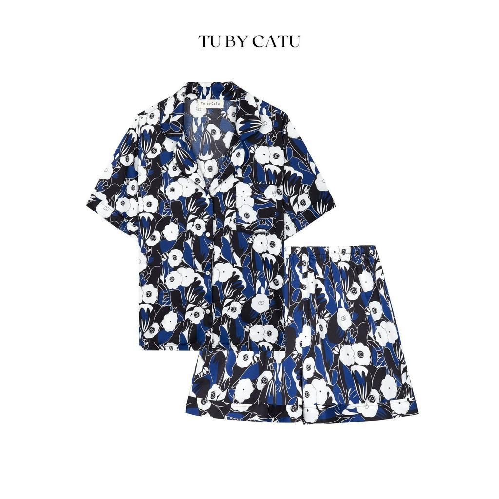 TUBYCATU | Set lụa piyama ngắn nhiều họa tiết