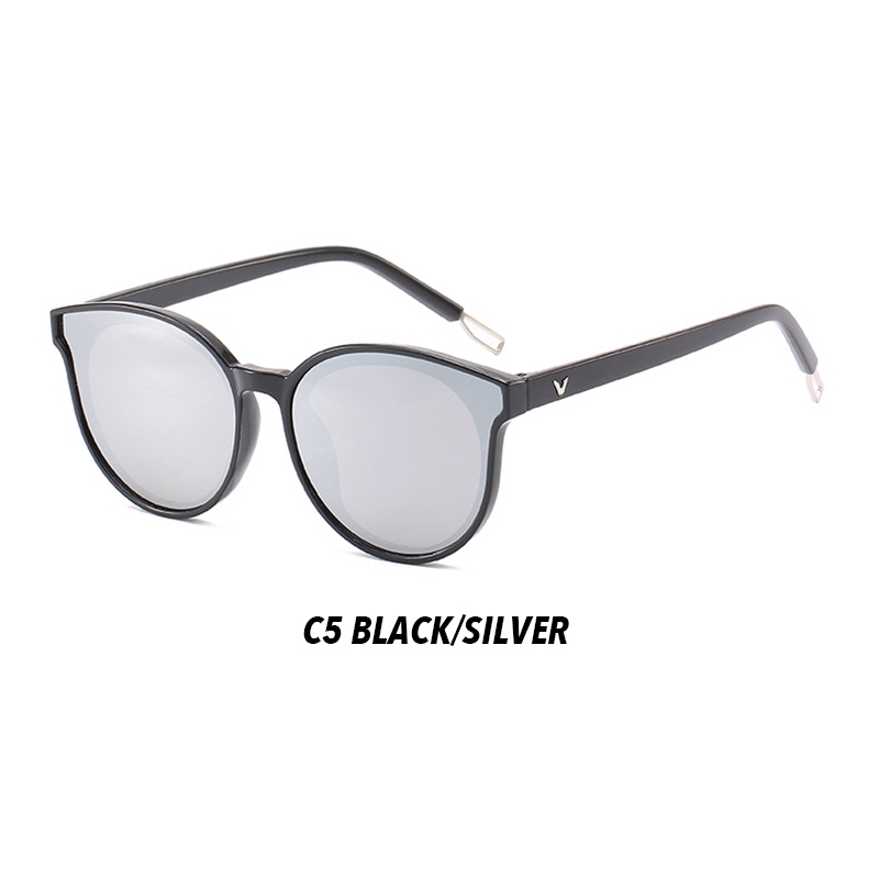 Kính mát gọng mắt mèo tròn phong cách Hàn Quốc thời trang