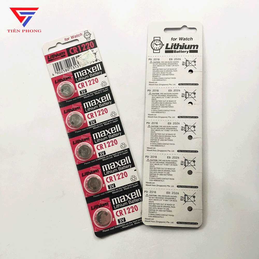 Pin CR1220 Renata, Panasonic, Maxell 1220 Hàng Chính Hãng
